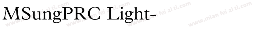 MSungPRC Light字体转换